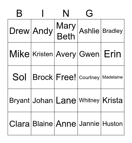 Evergreen Week Bingo 2024 Bingo Card