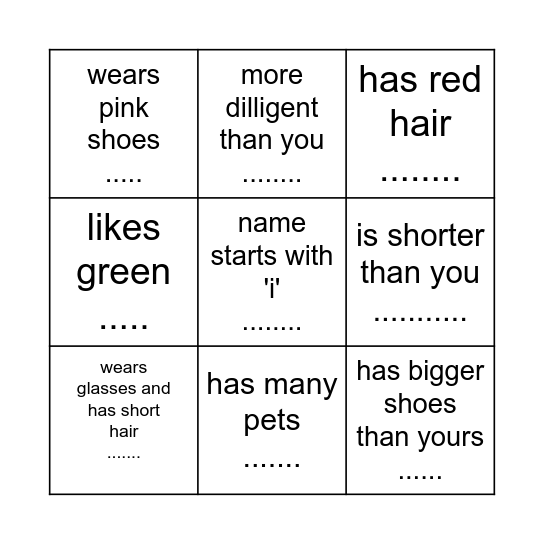 FIND SOMEONE WHO Bingo Card