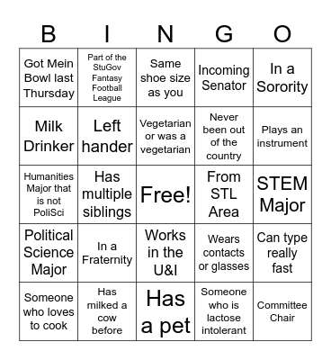 Fall Retreat Bingo Card