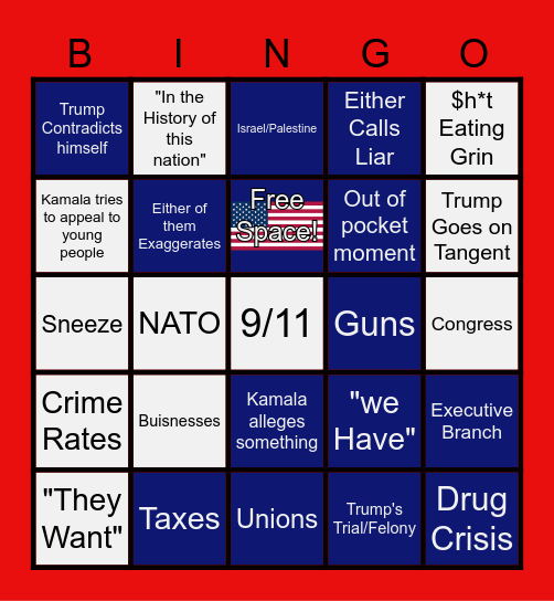 Debate Bingo Card