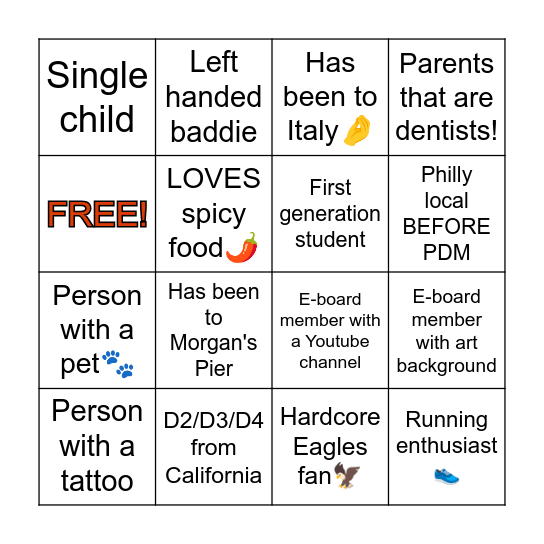 ALPHA OMEGA BINGO Card