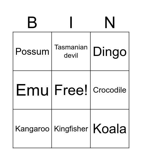 Bingo Card