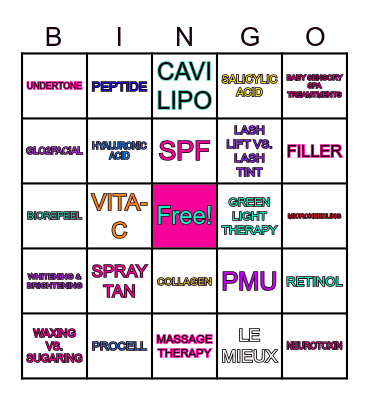 JMR BEAUTY BINGO Card