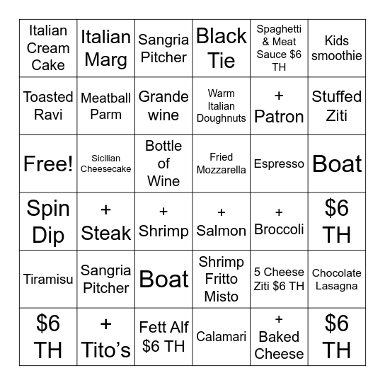 OG 1739 Server Bingo Card