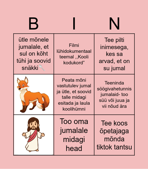 Retsi bingo Card