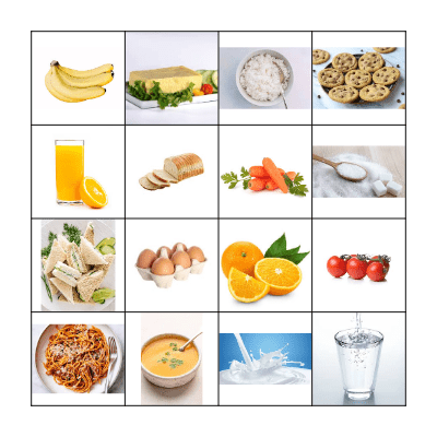 Countable and Uncountable Nouns Bingo Card