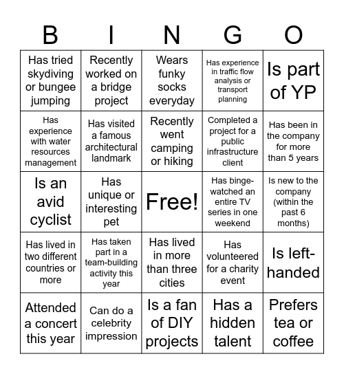 Binnie Bingo Card