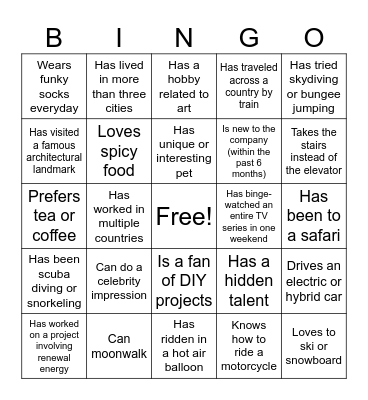 Binnie Bingo Card