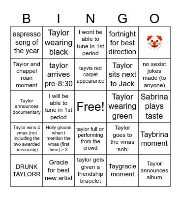 VMAS 2024 WOO Bingo Card