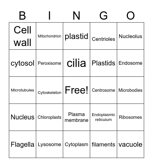 Ackanovic Protein Bingo Card