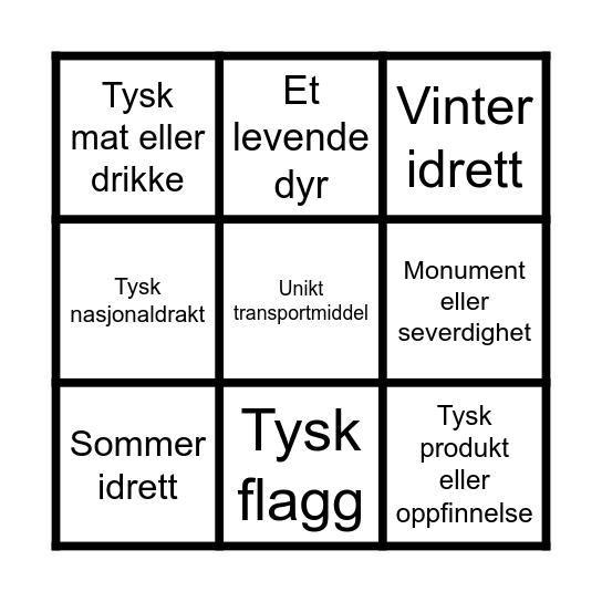 Tur-bilde BINGO Card