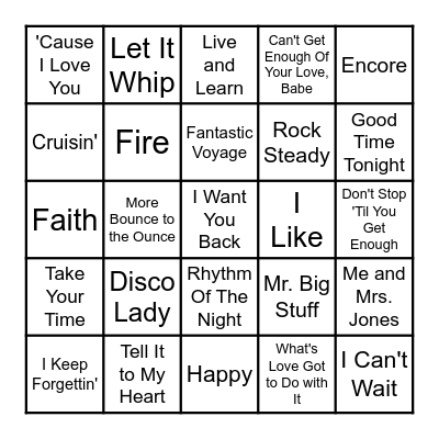 VIBE BINGO ROUND ONE Bingo Card