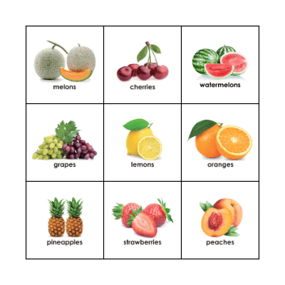 FRUIT BINGO Card