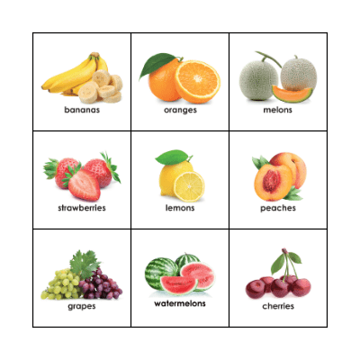 FRUIT BINGO Card