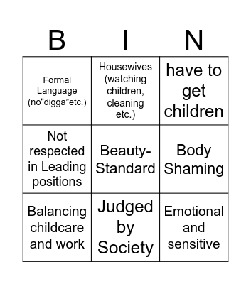 Social Pressure Women Bingo Card