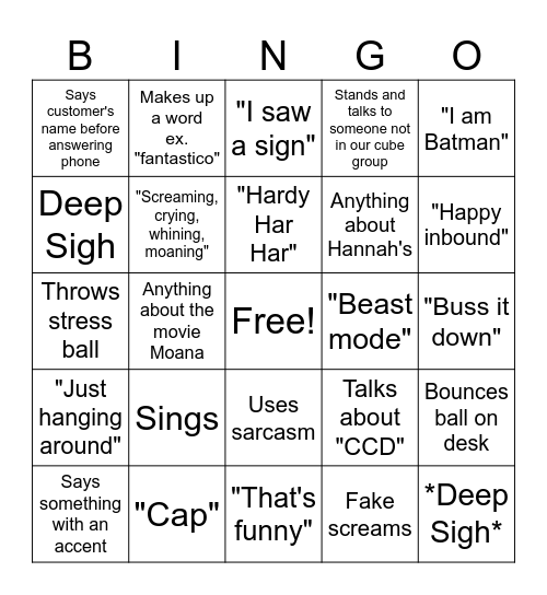 Phillip BINGO Card