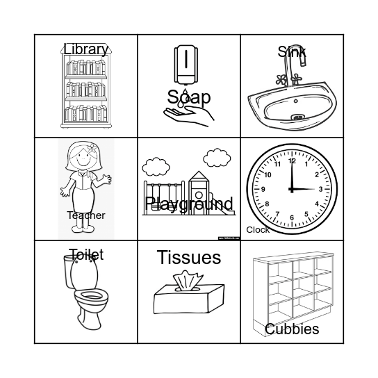 Family Scavenger Hunt Bingo Card