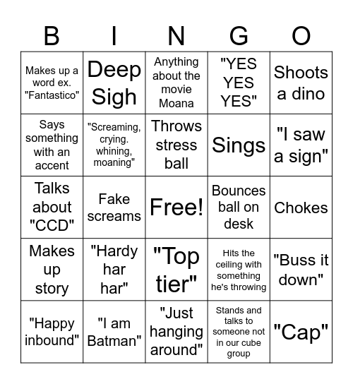 PHILLIP BINGO Card