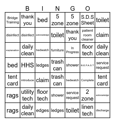 EVS WEEK 2024 Bingo Card