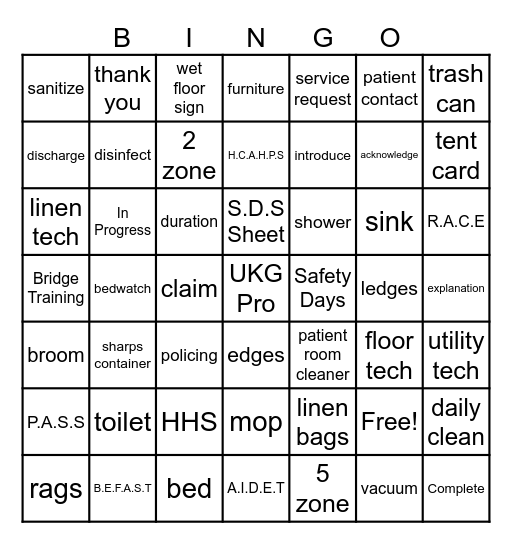 EVS WEEK 2024 Bingo Card