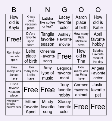 NWTN Get to know ME!!! Bingo Card