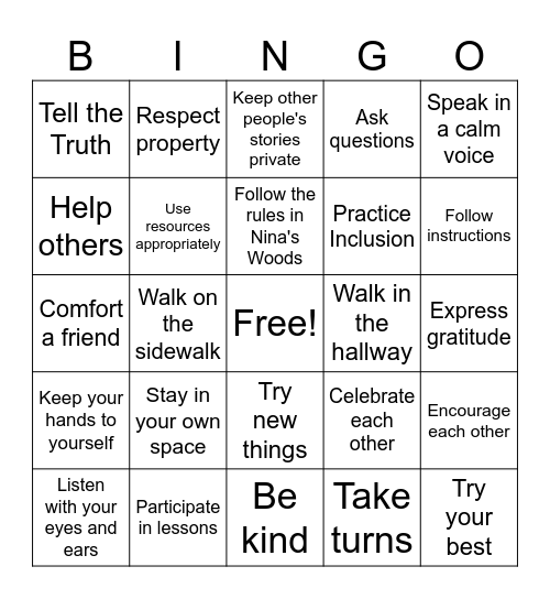 R2 S1 BINGO Card