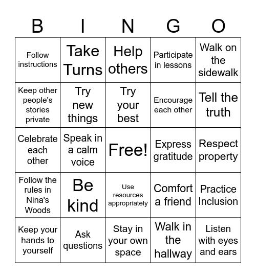 R2S1 BINGO! Bingo Card