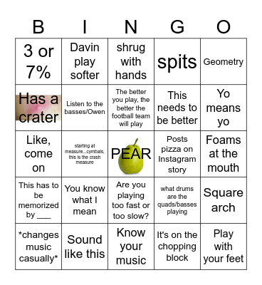 Webb Bingo Card Bingo Card