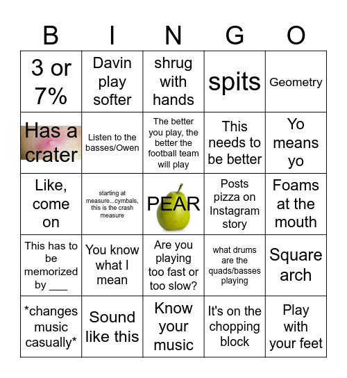 Webb Bingo Card Bingo Card