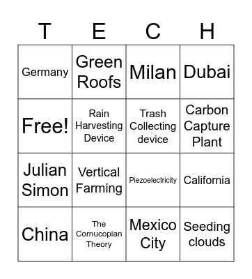 Cornucopian BINGO Card