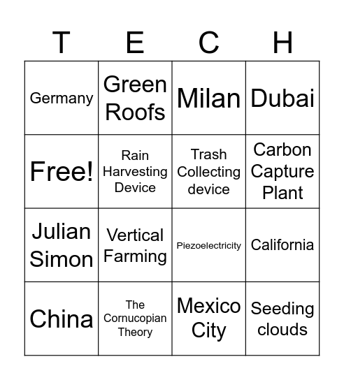 Cornucopian BINGO Card