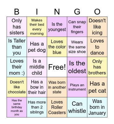 Heritage C2 Relay Bingo! Find Someone Who... Bingo Card