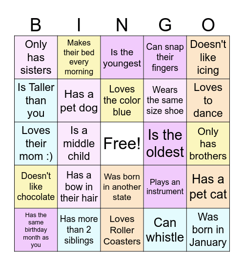 Heritage C2 Relay Bingo! Find Someone Who... Bingo Card