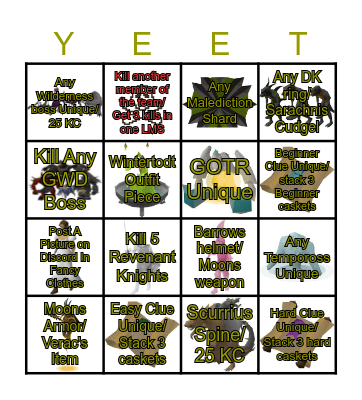 The Burgers Bingo No.2 Bingo Card