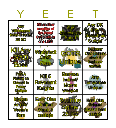 The Burgers Bingo No.2 Bingo Card