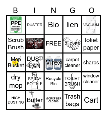 HOUSEKEEPING Bingo Card