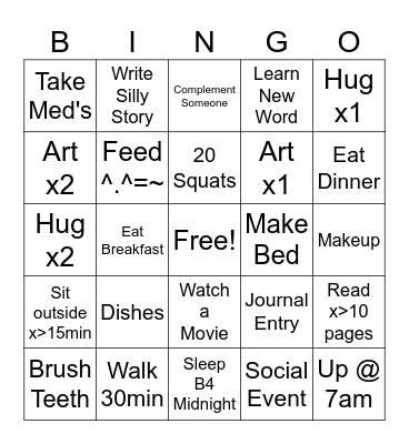 Daily Bingo Card