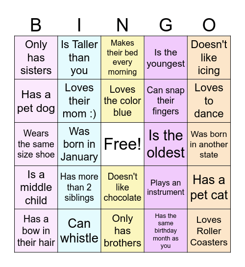 Heritage C2 Relay Bingo! Find Someone Who... Bingo Card