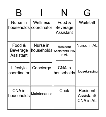 High Five Bingo Card