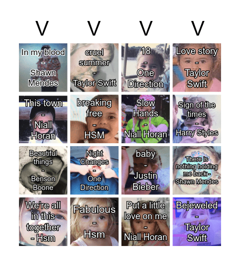 Valerie bingo Card