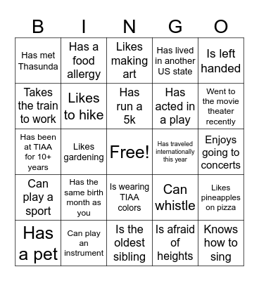 CDAIO End of Summer Social Bingo Card