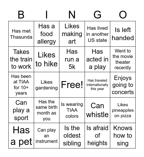 CDAIO End of Summer Social Bingo Card
