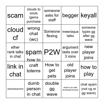 Date Night Bingo Card