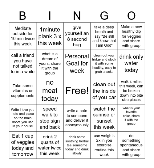 If It Doesn't Challenge, It Doesn't Change You Bingo Card