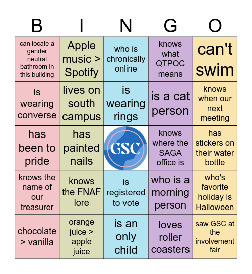 Find a member who... Bingo Card