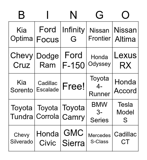 Saxon-Hall Bingo Card