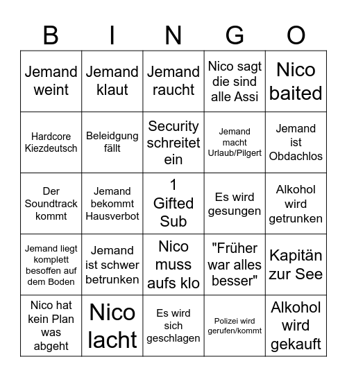 Penny Markt Bingo Card