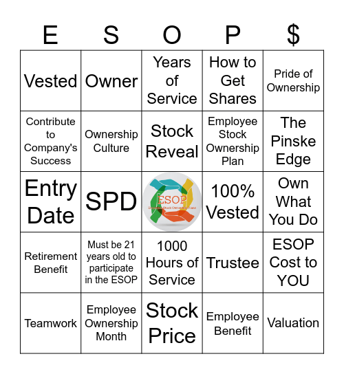 ESOP Month - Oct. 2024 Bingo Card