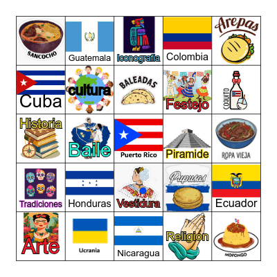 Loteria Cultural Bingo Card