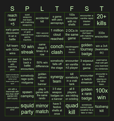 final fest bingo Card